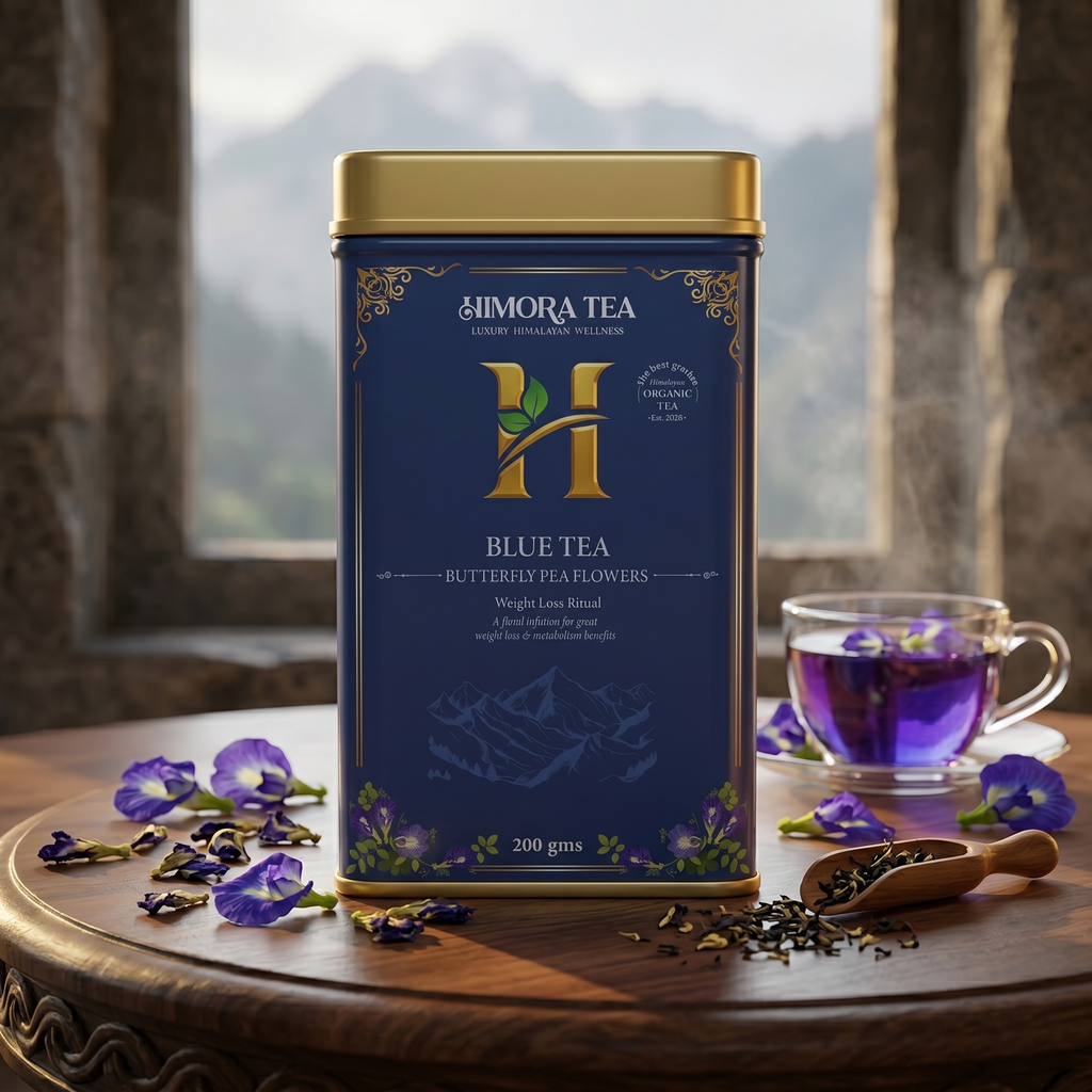 Himora Blue Tea: Organically Grown Butterfly Pea Tea Flowers (No Tea Bags)