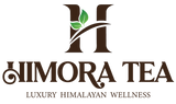 Himora Tea logo with a stylized 'H' and leaf on a white background